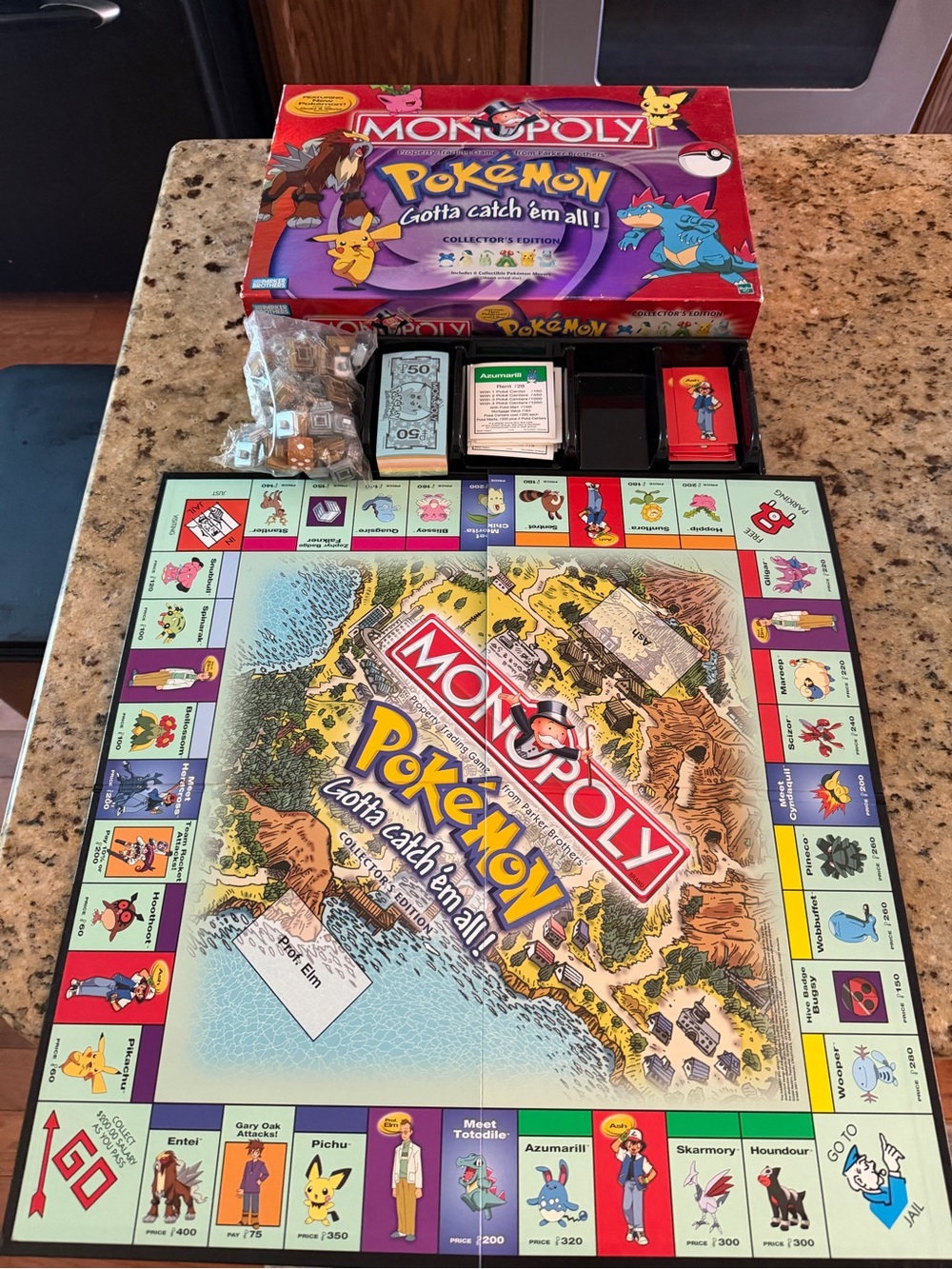 Monopoly Pokémon Collector's Edition Board Game - Red & Purple